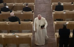 Pope Francis on the Roman Curia's Lenten spiritual exercises.   Vatican Media.