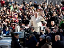 Pope Francis on the popemobile Dec. 4, 2019. 
