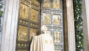 Pope Francis opens the Holy Doors at St. Peter's Basilica to begin the Year of Mercy, Dec. 8, 2015.