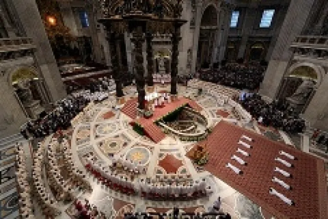 Pope Francis ordained ten men as priests in St Peters Basilica on April 21 2013 Credit LOsservatore Romano CNA US Catholic News 4 22 13
