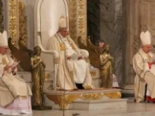 Pope Francis prays Vespers to close the Week of Prayer for Christian Unity on Jan. 25, 2014. 