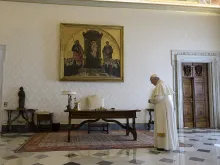 Pope Francis prays global Our Father March 25, 2020. 