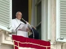 Pope Francis leads his first Regina Coeli prayer on April 1, 2013. 