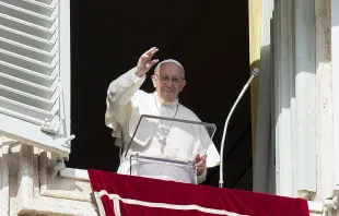 Pope Francis delivers the Angelus address in St. Peter's Square, Nov. 12, 2017.   L'Osservatore Romano.