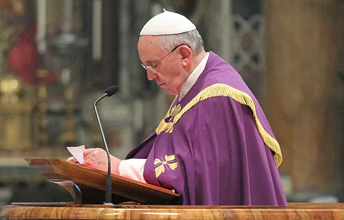 Pope Francis preaches during a Penitential service at St. Peter's Basilica, March 28, 2014. ?w=200&h=150