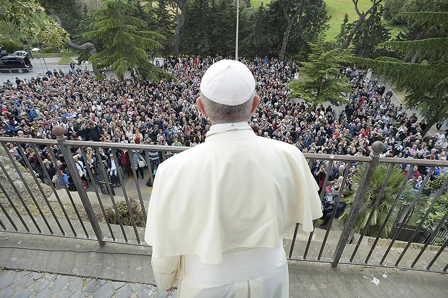 Pope Francis presides over the recitation of the rosary at the Shrine of Our Lady of Divine Love. ?w=200&h=150