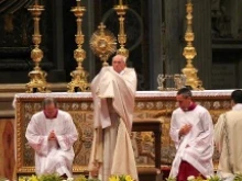 Pope Francis presides over worldwide Holy Hour in St. Peter's Basilica June 2. 