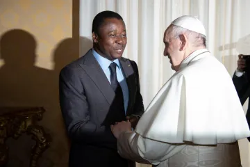 Pope Francis received in audience Togolese president Faure Gnassingbe at the Vatican April 29 2019 Credit Vatican Media