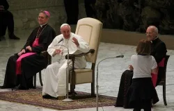 Pope Francis responds to a question from a young girl on June 7, 2013 in Paul VI Hall. ?w=200&h=150