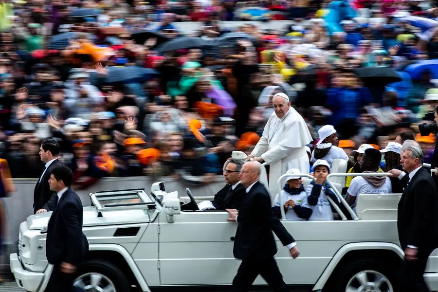 Pope Francis rides through St. Peter's Square May 15, 2019. ?w=200&h=150