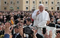 Pope Francis rides through St. Peter's Square before his Wednesday General Audience, April 3, 2013. ?w=200&h=150