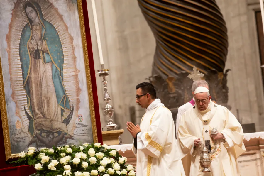 Pope Francis says Mass for the feast of Our Lady of Guadalupe at St. Peter's Basilica, Dec. 12, 2018. ?w=200&h=150