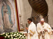 Pope Francis says Mass for the feast of Our Lady of Guadalupe at St. Peter's Basilica, Dec. 12, 2018. 