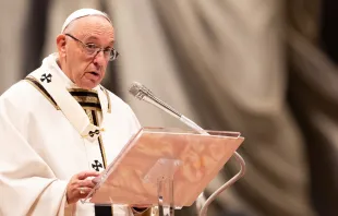 Pope Francis says Mass on the World Day of the Poor Nov. 18, 2018.   Daniel Ibáñez/CNA.