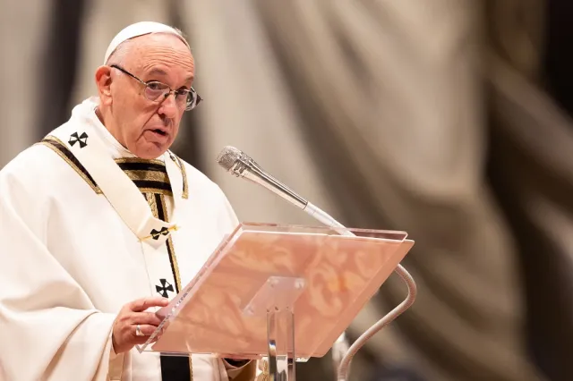 Pope Francis says Mass on the World Day of the Poor Nov. 18, 2018. Credit: Daniel IbÃ¡Ã±ez/CNA.