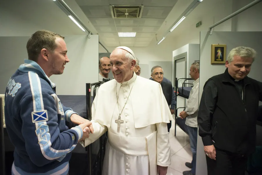Pope Francis makes a visit to Rome's new dorms for homeless men on Oct. 15, 2015. ?w=200&h=150