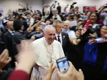 Pope Francis at the Second World Meeting of Popular Movements in Santa Cruz, Bolivia, July 9, 2015. 
