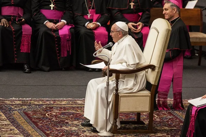 Pope Francis speaks to pilgrims during his Dec. 14, 2016, general audience. ?w=200&h=150