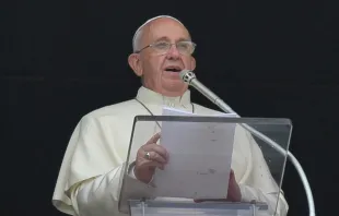 Pope Francis delivers the Angelus address, June 15, 2015.   L'Osservatore Romano.