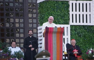 Pope Francis speaks to young people in Chile, January 17, 2018.   David Ramos/CNA.