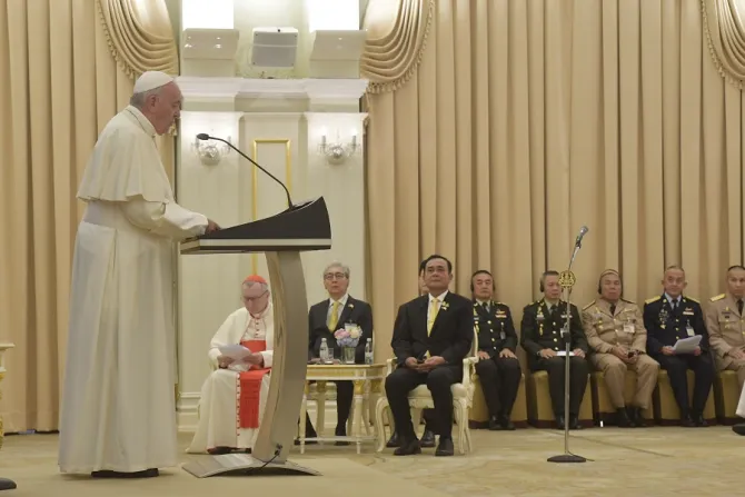 Pope Francis to authorities in Bangkok Thailand Nov 21 2019 Credit Vatican Media