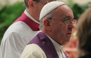 Pope Francis took part in a penitential service at St. Peter's Basilica, March 28, 2014   Lauren Cater/CNA