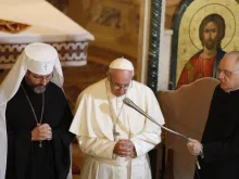 Pope Francis visit the Ukrainian Greek Catholic community in Rome. 