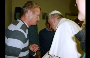 Pope Francis visits a shantytown in Italy, Feb. 8, 2015.   St. Egidio Community/Gianna Iasilli.