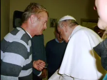 Pope Francis visits a shantytown in Italy, Feb. 8, 2015. 