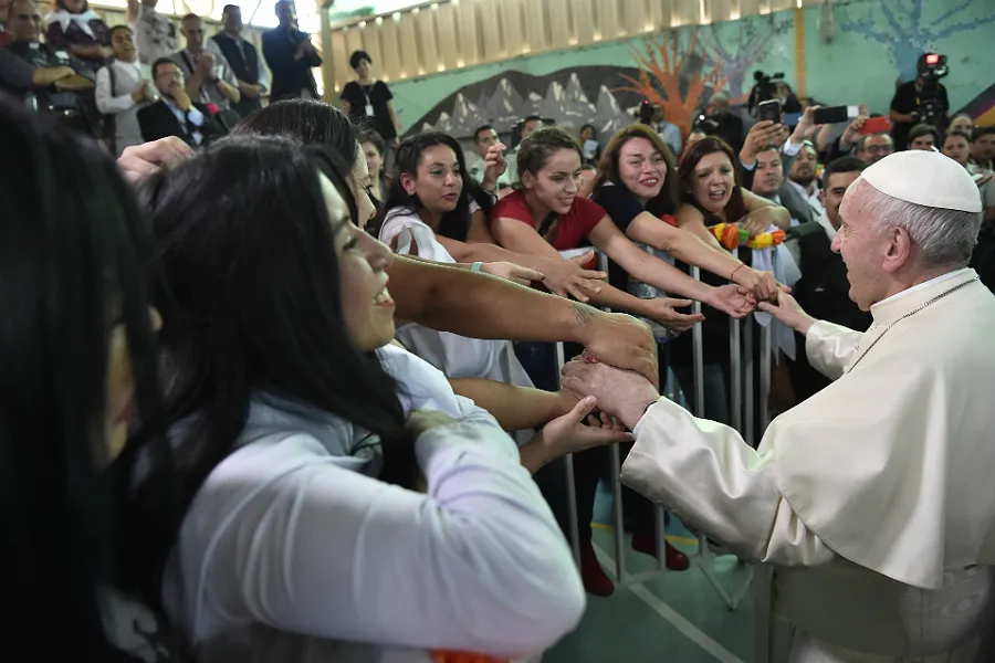 Pope Francis visits the Female Central Penitentiary in Santiago, Chile, Jan. 16, 2018. ?w=200&h=150