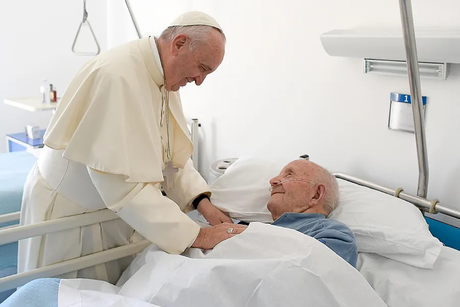 Pope Francis visits the elderly in Rieti, Italy on Oct. 4, 2016.?w=200&h=150