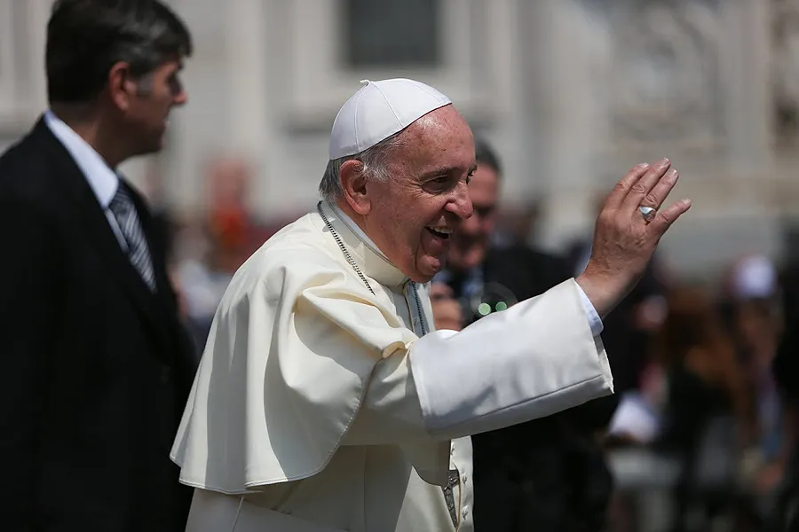 Pope Francis at the Wednesday general audience in St. Peter's Square on May 27, 2015. ?w=200&h=150