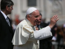 Pope Francis at the Wednesday general audience in St. Peter's Square on May 27, 2015. 