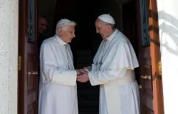 Pope Francis welcomes Benedict XVI back to the Vatican at Mater Ecclesia monastery on May 2, 2013 ?w=200&h=150