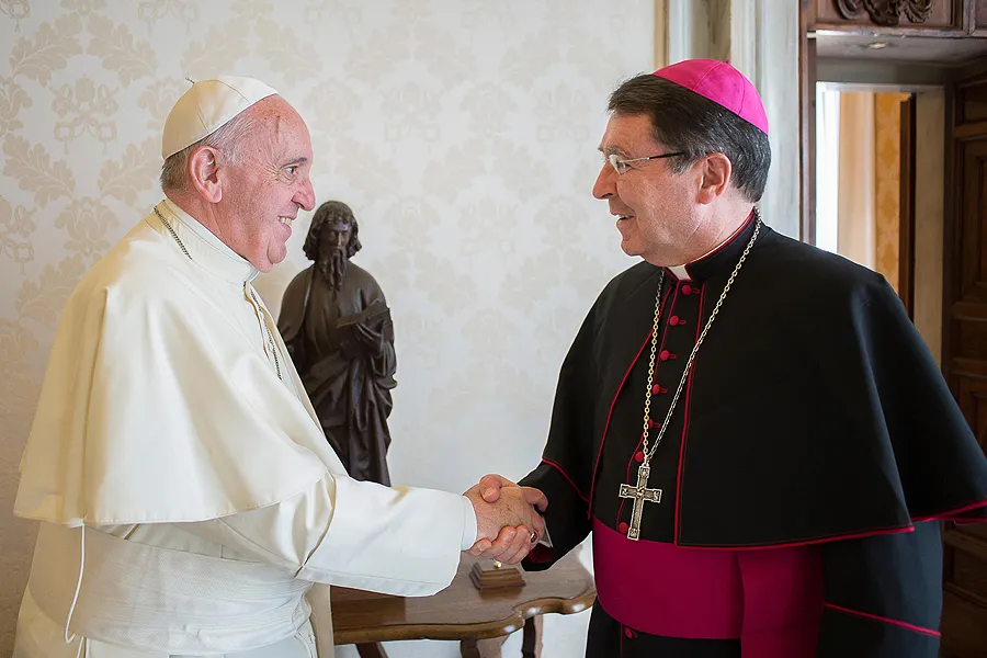 Pope Francis meets with Archbishop Christophe Pierre, apostolic nuncio to the United States, April 21, 2016. ?w=200&h=150