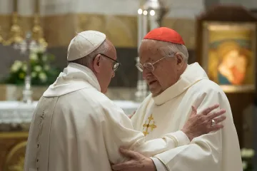 Pope Francis with Cardinal Angelo Sodano Credit Vatican Media