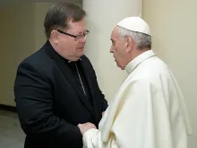 Pope Francis mourns the Quebec mosque attack with Cardinal Gerald Lacroix, Jan. 30, 2017. 