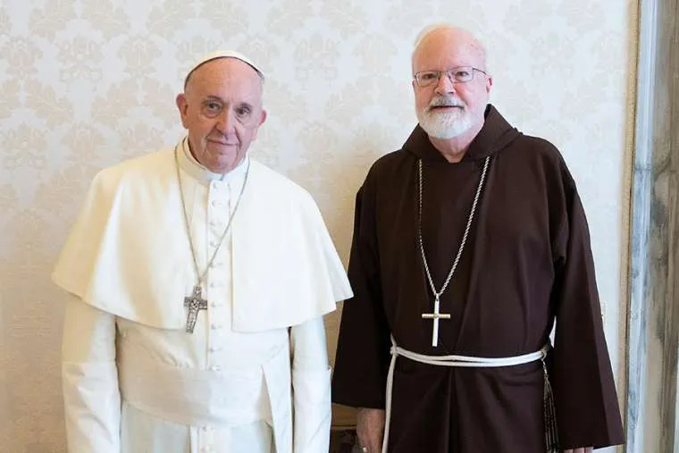 Cardinal Sean O'Malley of Boston meets with Pope Francis at the Vatican, April 19, 2018. ?w=200&h=150