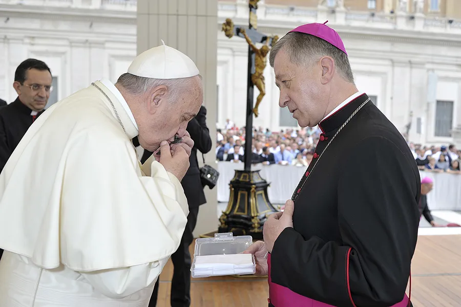 Cardinal Blase Cupich with Pope Francis in St. Peter's Square, Sept. 2, 2015. ?w=200&h=150