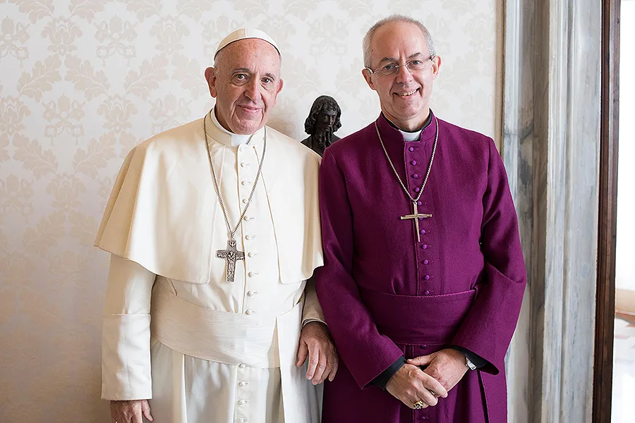 Pope Francis with Justin Welby, the Anglican Archbishop of Canterbury, in Vatican City, Oct. 27, 2017. ?w=200&h=150