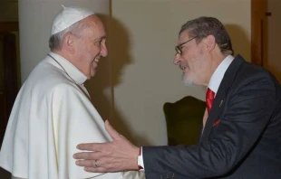 Pope Francis with Fabrizio Soccorsi. Vatican Media/CNA