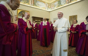 Pope Francis meets with the Roman Rota at the Vatican, Jan. 22, 2016.   L'Osservatore Romano.