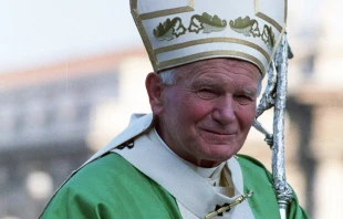 Pope John Paul II circa 1991.   L'Osservatore Romano.