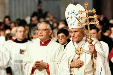 Pope John Paul II during the opening of the Holy Doors 1 in St Peters Basilica on March 25 1983 Credit LOsservatore Romano CNA 12 7 15