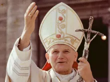Pope John Paul II in St. Peter's Square circa 1978. 