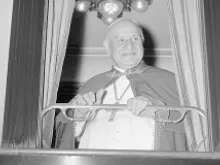 John XXIII departs from the Vatican's St. Bibiana train station to travel to Loreto and Assisi, Oct. 4, 1962. 