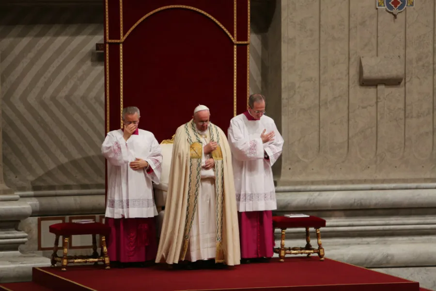 Pope Francis at Dec. 31 Vespers in St. Peter's Basilica. ?w=200&h=150