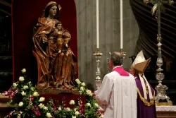 Pope Francis stands before a statue of Mary in St. Peter's Basilica on Nov. 30, 2013. ?w=200&h=150