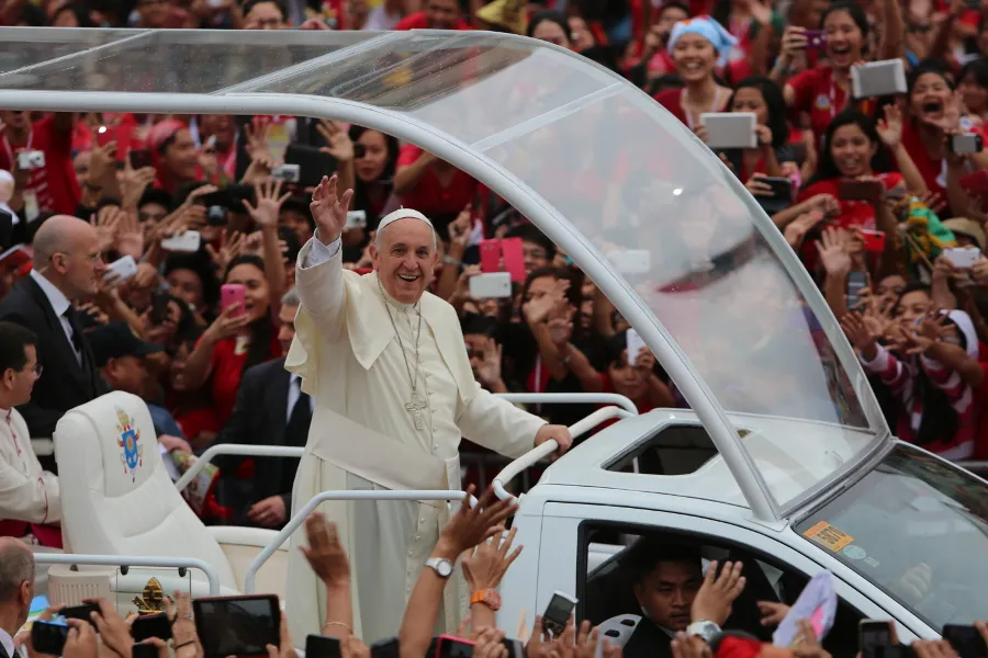 Pope Francis at Santo Tomas University in Manila Jan. 18. ?w=200&h=150