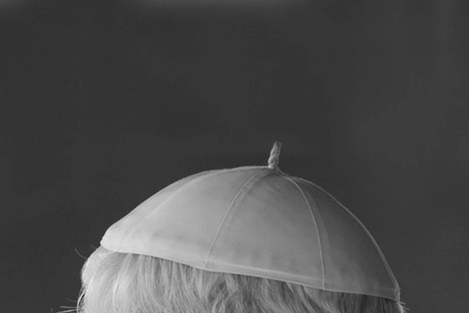 Pope zucchetto Credit Philip Chidell CNA